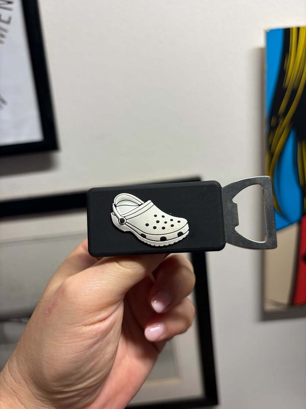 Crocs Bottle Opener Jibbitz Charm Black White
